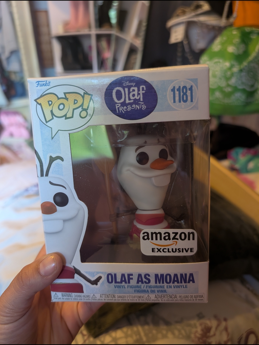 Funko Pop! Olaf as Moana #1181 - White & Orange Vinyl Figure (Amazon Exclusive)